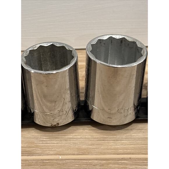 Craftsman Sockets Set Of 10 / SAE / 1/2” Drive With Organizer Made In USA - Picture 3 of 14